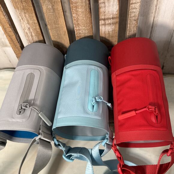 Set Of 3 Hydro Flask Travel Slings For 32oz Bottles - Red, Grey, Aqua - Picture 5 of 8